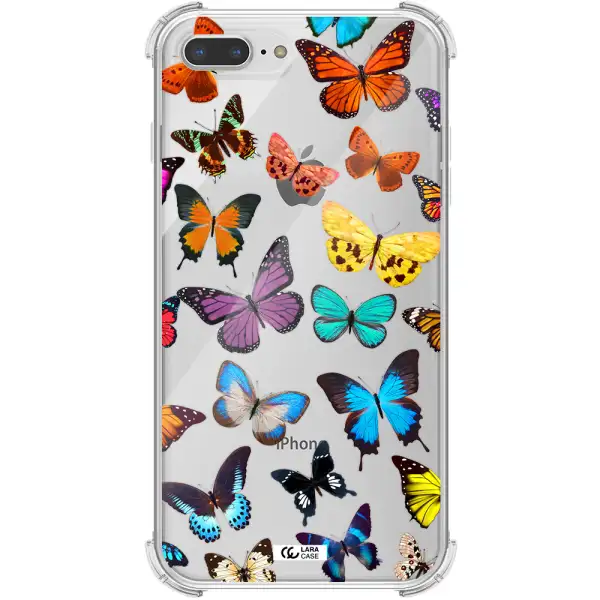 Colorful Butterflies Apple iPhone 7 plus Clear PC Case