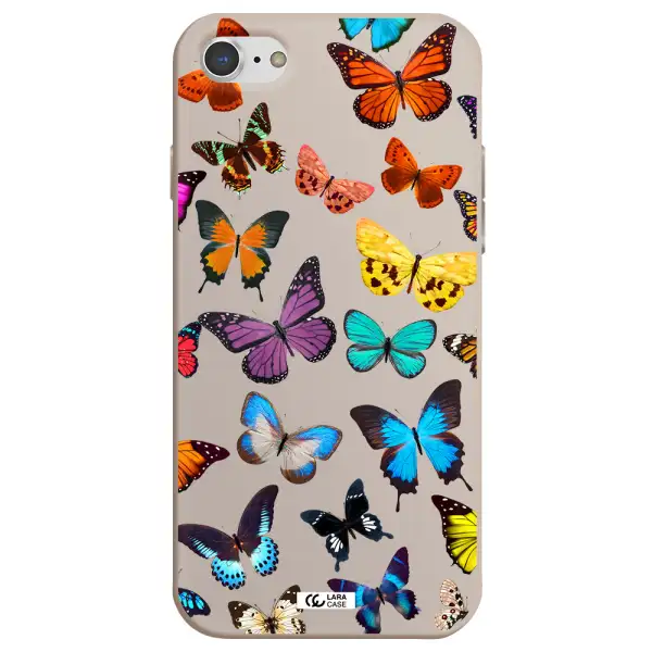 Colorful Butterflies Apple iPhone 7 Silicone Stone Case