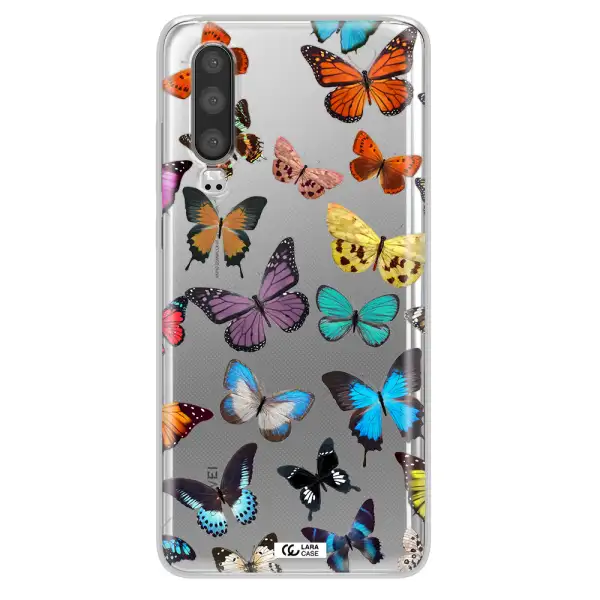 Colorful Butterflies Huawei P30 Clear TPU Case