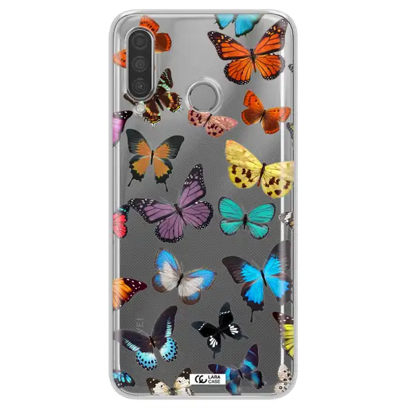 Colorful Butterflies Huawei P30 Lite Clear TPU Case