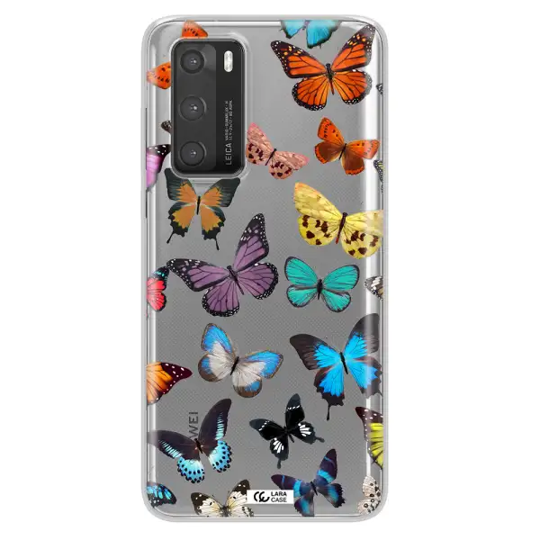 Colorful Butterflies Huawei P40 Clear TPU Case