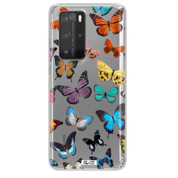 Colorful Butterflies Huawei P40 Pro Clear TPU Case