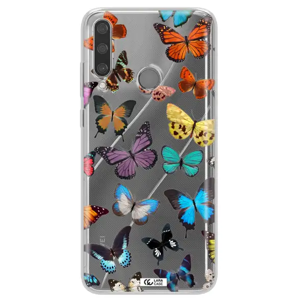 Colorful Butterflies Huawei Y6P Clear TPU Case
