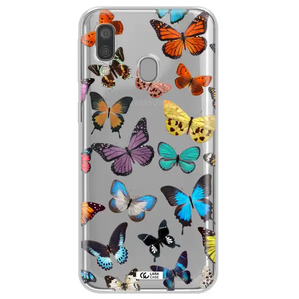 Colorful Butterflies Samsung A40 Clear TPU Case