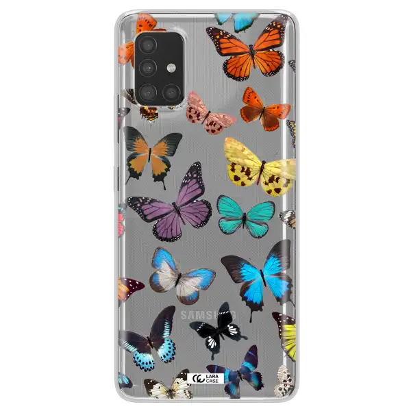 Colorful Butterflies Samsung A51 Clear TPU Case