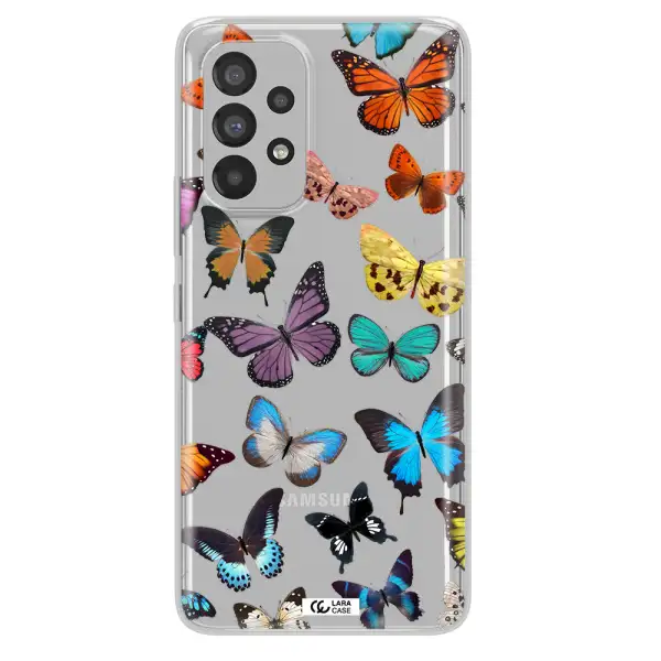 Colorful Butterflies Samsung A53 Clear TPU Case