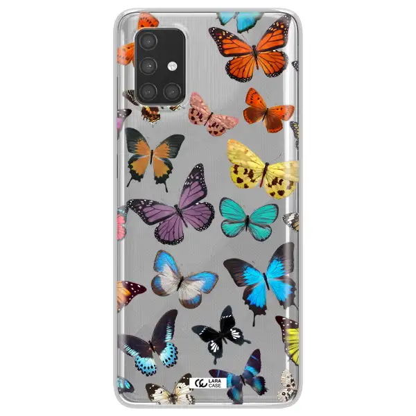 Colorful Butterflies Samsung A71 Clear TPU Case