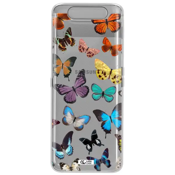 Colorful Butterflies Samsung A80 Clear TPU Case