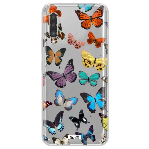 Colorful Butterflies Samsung A90 Clear TPU Case