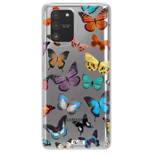 Colorful Butterflies Samsung A91 Clear TPU Case