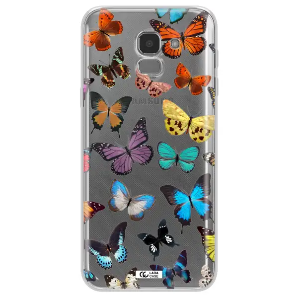 Colorful Butterflies Samsung J6 Clear TPU Case