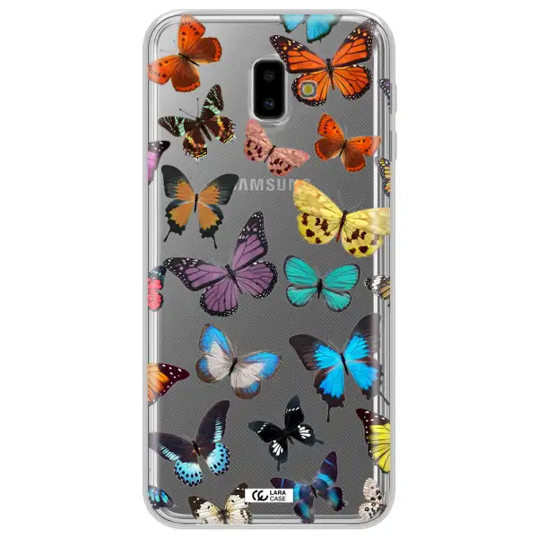 Colorful Butterflies Samsung J6 Plus Clear TPU Case