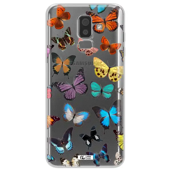 Colorful Butterflies Samsung J8 Clear TPU Case