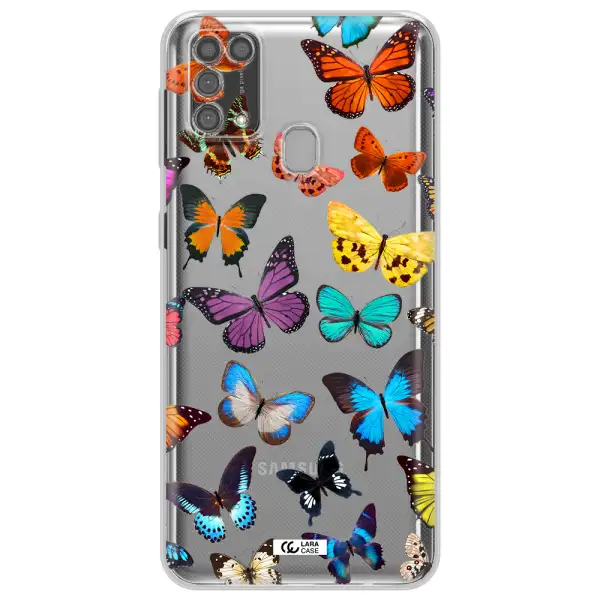 Colorful Butterflies Samsung M31 Clear TPU Case