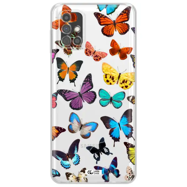 Colorful Butterflies Samsung M51 Clear TPU Case