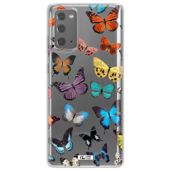 Colorful Butterflies Samsung Note 20 Clear TPU Case
