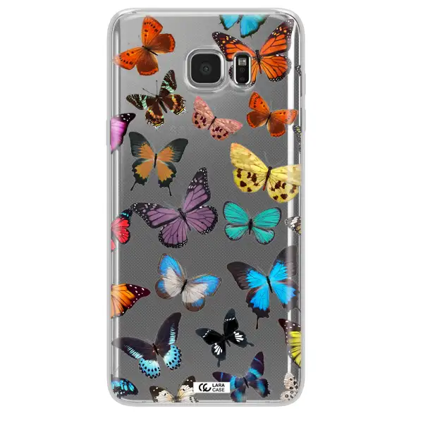 Colorful Butterflies Samsung Note 5 Clear TPU Case