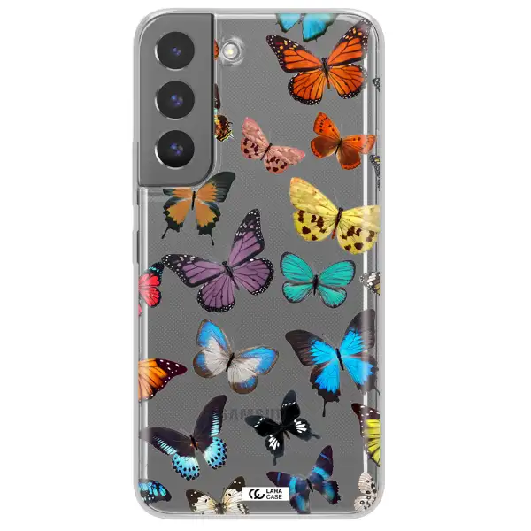 Colorful Butterflies Samsung S 22 Clear TPU Case