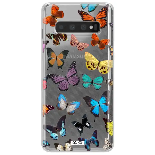 Colorful Butterflies Samsung S10 Plus Clear TPU Case