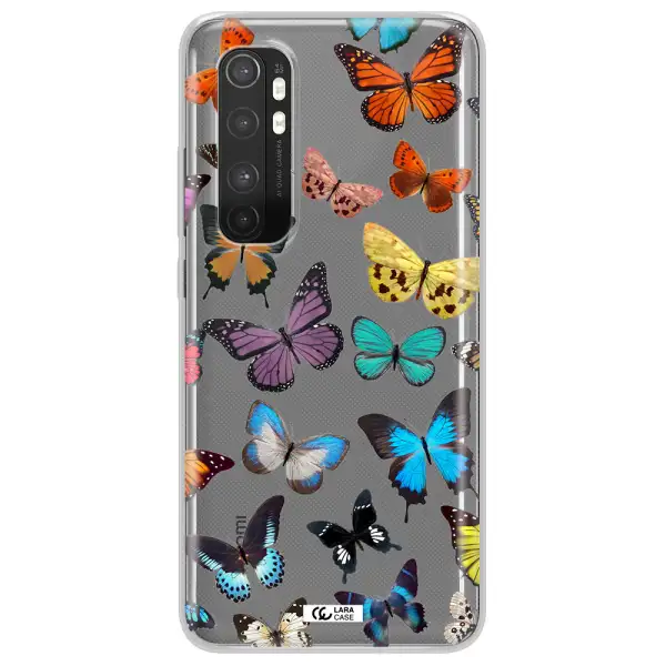 Colorful Butterflies Xiaomi Mi Note 10 Lite Clear TPU Case