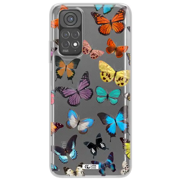 Colorful Butterflies Xiaomi Redmi Note 11 Clear TPU Case