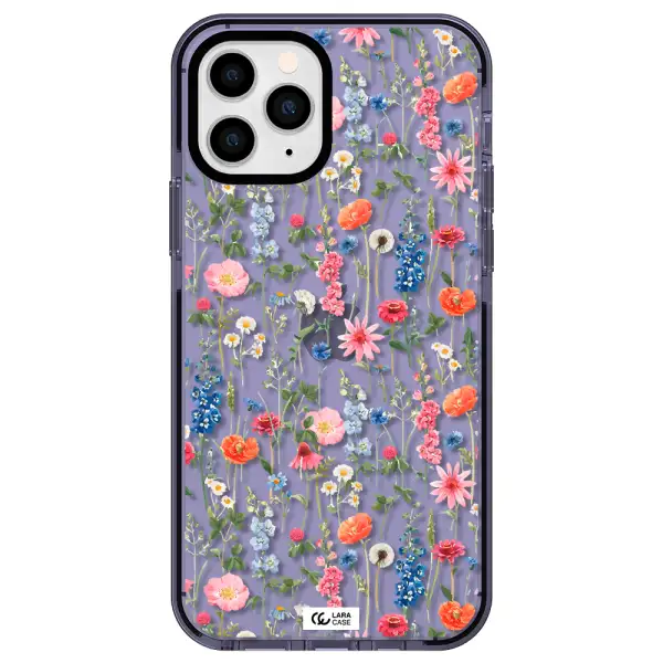 Green Blue Red Flowers Apple iPhone 11 pro max impact Lilac Case