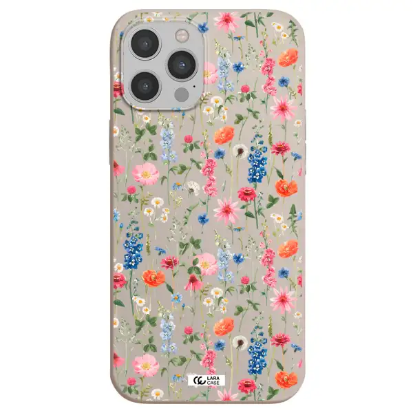 Green Blue Red Flowers Apple iPhone 12 pro max Silicone Stone Case