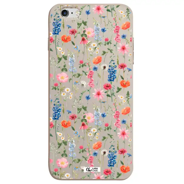 Green Blue Red Flowers Apple iPhone 6 s plus Silicone Stone Case