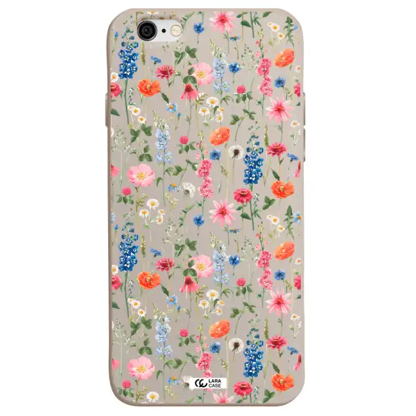 Green Blue Red Flowers Apple iPhone 6 Silicone Stone Case