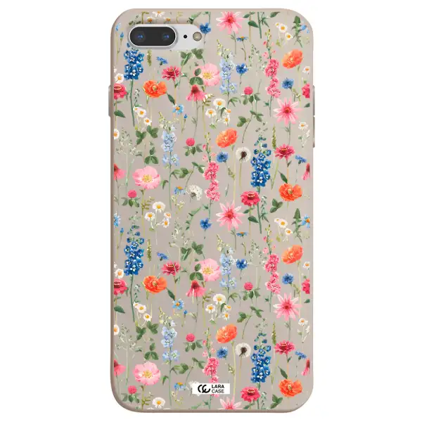Green Blue Red Flowers Apple iPhone 8 plus Silicone Stone Case