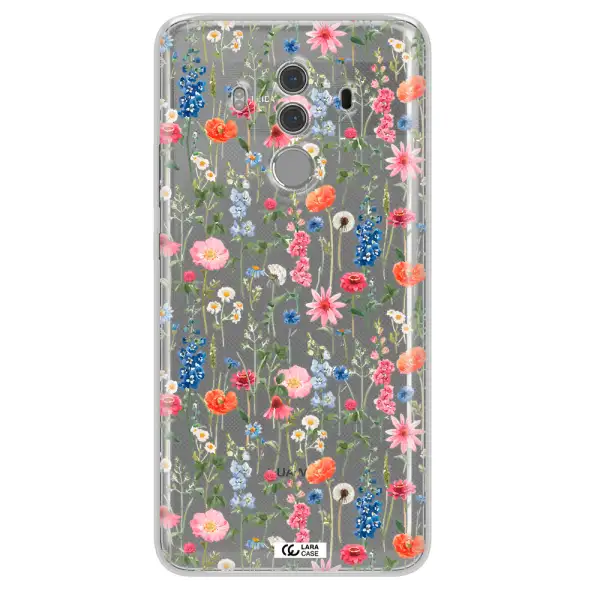 Green Blue Red Flowers Huawei Mate 10 Pro Clear TPU Case