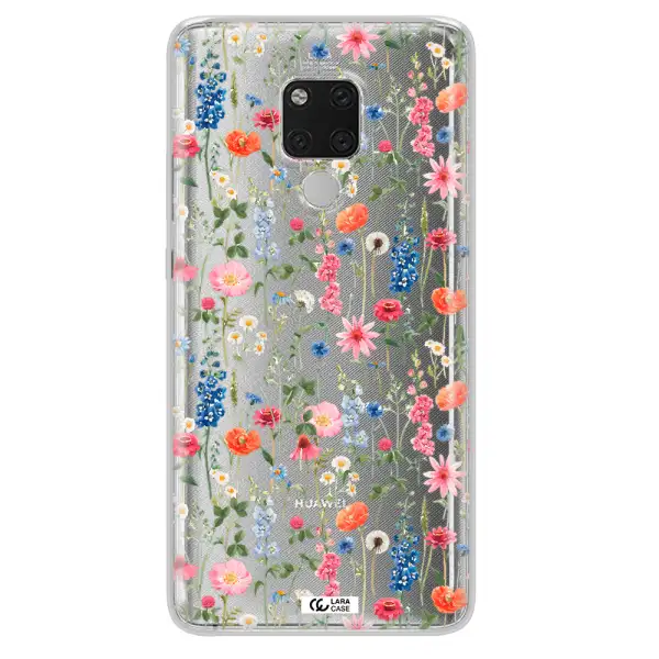 Green Blue Red Flowers Huawei Mate 20X Clear TPU Case