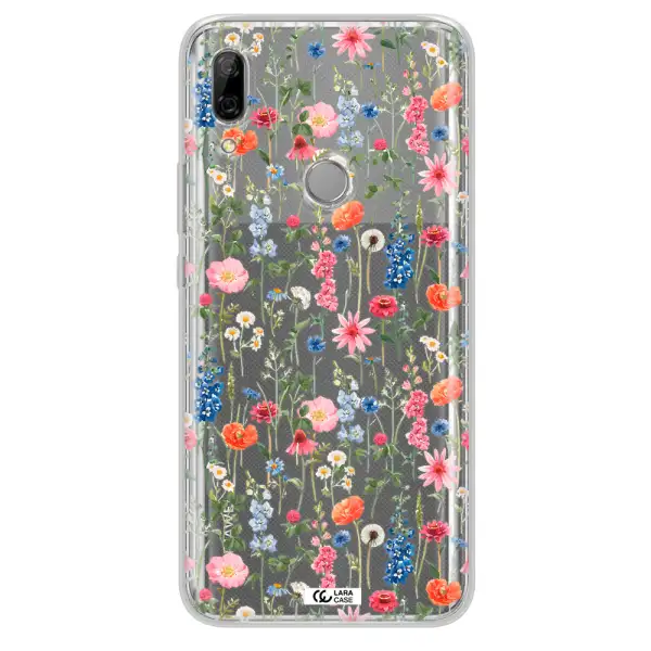 Green Blue Red Flowers Huawei P Smart Z Clear TPU Case