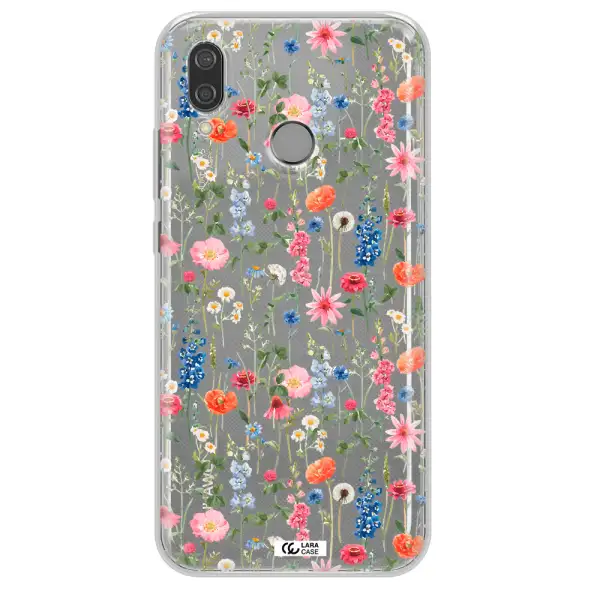 Green Blue Red Flowers Huawei P20 Lite Clear TPU Case