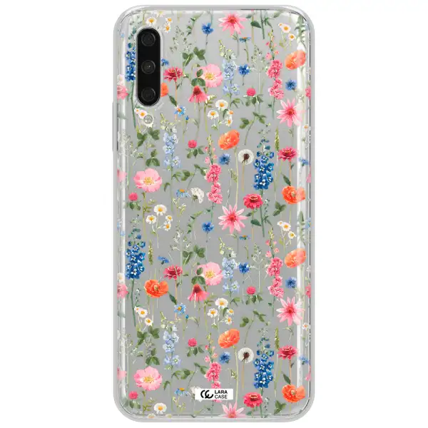 Green Blue Red Flowers Huawei Y9S Clear Tpu Case