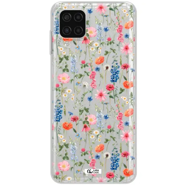 Green Blue Red Flowers Samsung A12 4g Clear TPU Case