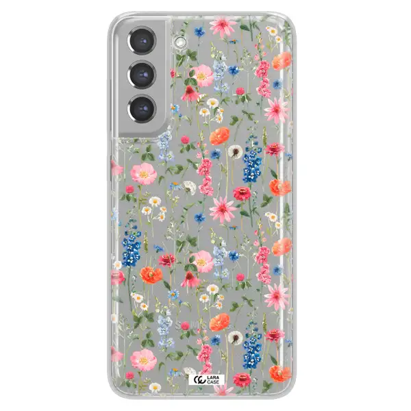 Green Blue Red Flowers Samsung A21 Fe Clear TPU Case