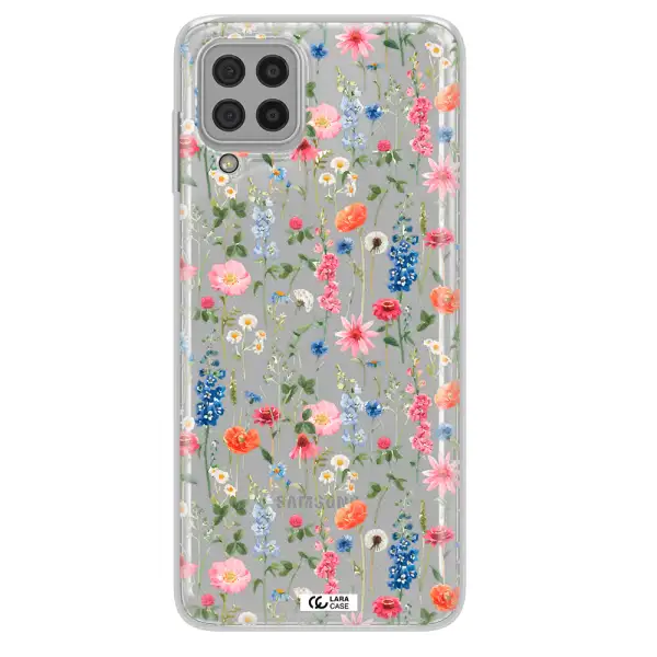 Green Blue Red Flowers Samsung A22 4g Clear TPU Case