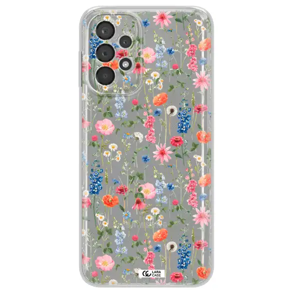 Green Blue Red Flowers Samsung A23 5G Clear Tpu Case