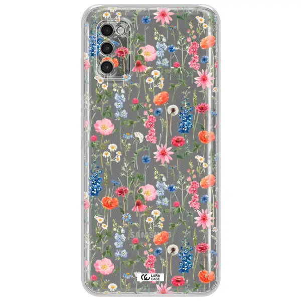Green Blue Red Flowers Samsung A41 Clear Tpu Case