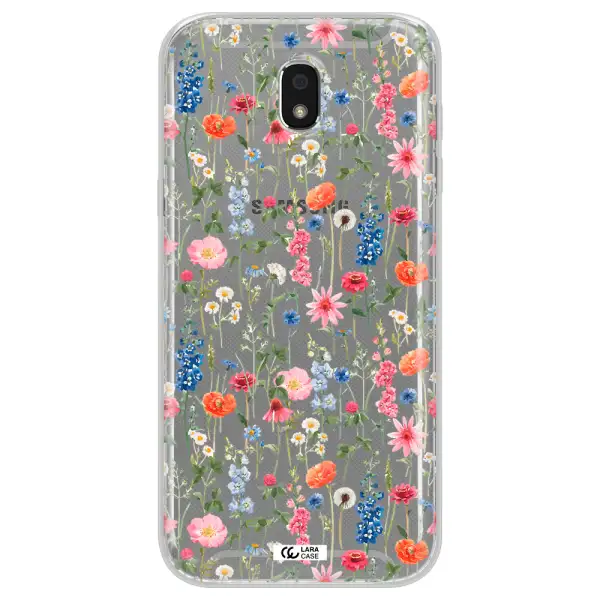 Green Blue Red Flowers Samsung J5 2017 Clear TPU Case