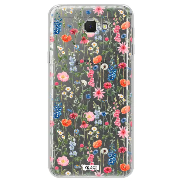 Green Blue Red Flowers Samsung J5 Prime Clear TPU Case