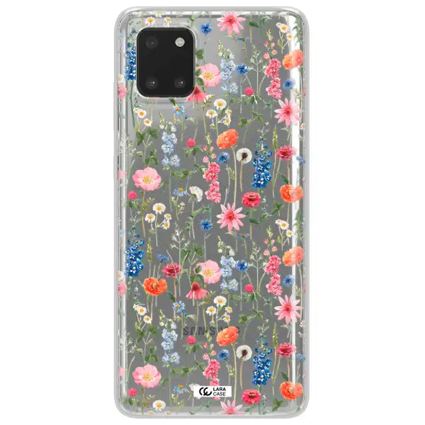 Green Blue Red Flowers Samsung Note 10 Lite Clear TPU Case