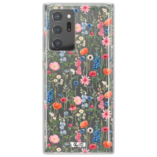 Green Blue Red Flowers Samsung Note 20 Ultra Clear TPU Case
