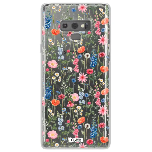 Green Blue Red Flowers Samsung Note 9 Clear TPU Case