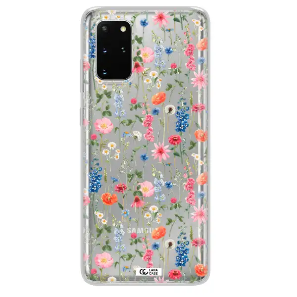 Green Blue Red Flowers Samsung S 20 Plus Clear TPU Case