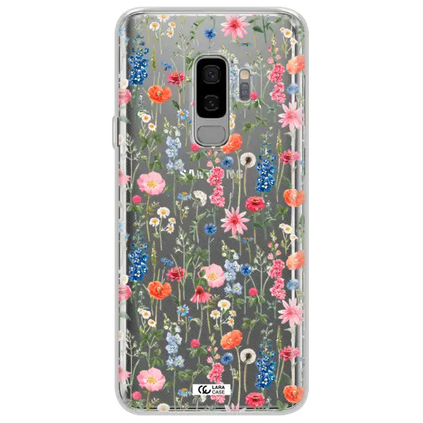 Green Blue Red Flowers Samsung S9 Plus Clear TPU Case
