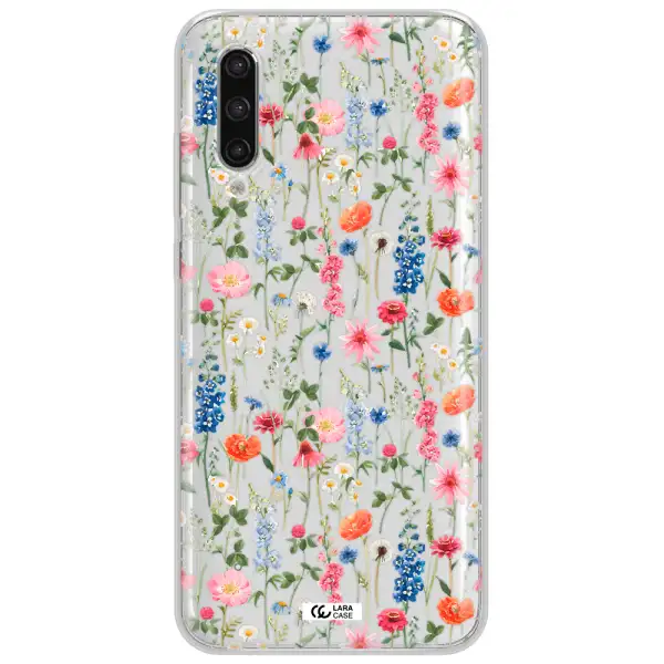 Green Blue Red Flowers Xiaomi Mi 9 Lite Clear Tpu Case