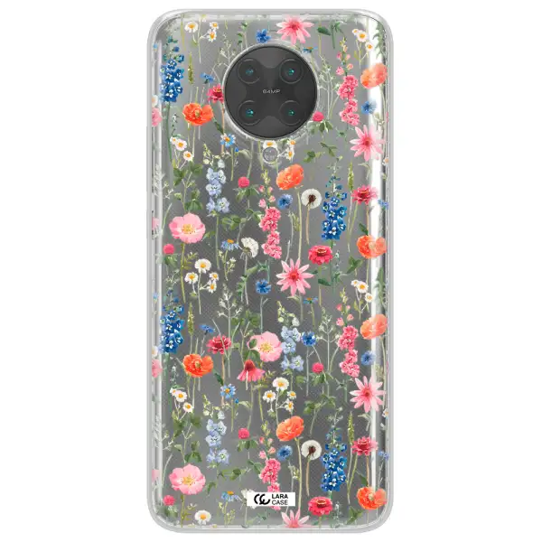 Green Blue Red Flowers Xiaomi Poco F2 Pro Clear TPU Case