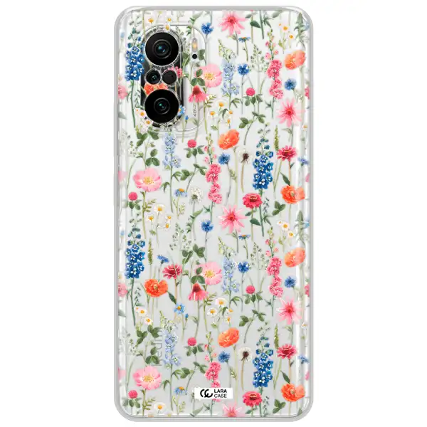Green Blue Red Flowers Xiaomi Poco F3 Clear Tpu Case